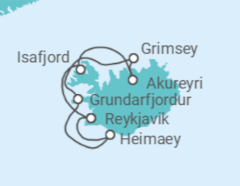 Itinerario del Crucero Islandia - Ponant