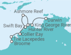 Itinerario del Crucero Desde Darwin (Australia) a Broome (Australia) - Ponant