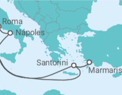 Itinerario del Crucero Grecia, Italia - MSC Cruceros