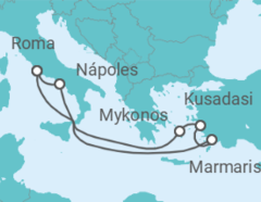 Itinerario del Crucero Italia, Grecia, Turquía - MSC Cruceros