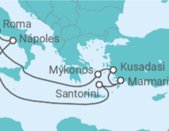 Itinerario del Crucero Grecia, Italia, Turquía - MSC Cruceros