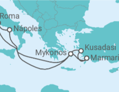 Itinerario del Crucero Grecia, Italia, Turquía - MSC Cruceros