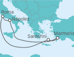 Itinerario del Crucero Italia, Grecia - MSC Cruceros