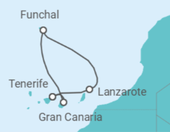 Itinerario del Crucero Islas Canarias - Costa Cruceros