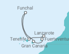 Itinerario del Crucero Oasis del Atlántico TI - Costa Cruceros