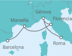 Itinerario del Crucero Italia, Francia - MSC Cruceros