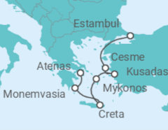 Itinerario del Crucero Grecia, Turquía - Seabourn