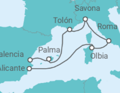 Itinerario del Crucero Armonía de colores y sabores - Costa Cruceros