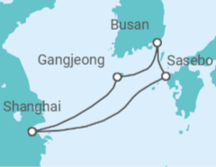 Itinerario del Crucero Corea del Sur, Japón - MSC Cruceros