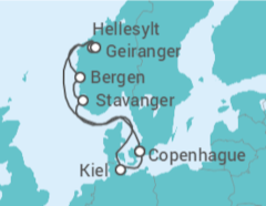 Itinerario del Crucero Valor vikingo - Costa Cruceros