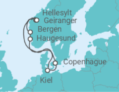 Itinerario del Crucero Valor vikingo - Costa Cruceros