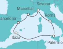 Itinerario del Crucero Un viaje hacia el color azul - Costa Cruceros