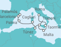 Itinerario del Crucero De antiguos imperios a la vanguardia - Silversea