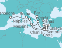Itinerario del Crucero Lo Mejor del Mediterráneo - Princess Cruises