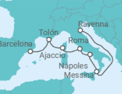 Itinerario del Crucero Francia, Italia - Royal Caribbean