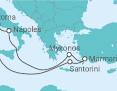 Itinerario del Crucero Ruta de los Tres Imperios II - con vuelos - MSC Cruceros