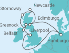 Itinerario del Crucero Reino Unido - MSC Cruceros