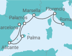 Itinerario del Crucero España, Provenza y Toscana - Oceania Cruises