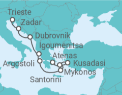 Itinerario del Crucero Islas griegas y calas del Adriático - Oceania Cruises