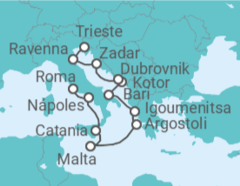 Itinerario del Crucero Arte clásico y bahías de los Balcanes - Oceania Cruises