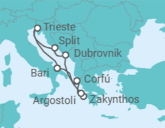 Itinerario del Crucero Bahías de ensueño - Costa Cruceros