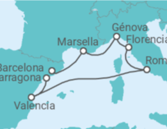 Itinerario del Crucero Francia, Italia, España - MSC Cruceros