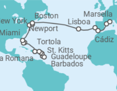 Itinerario del Crucero Desde La Romana a Marsella - Costa Cruceros