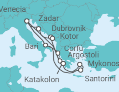Itinerario del Crucero Italia, Grecia, Croacia, Montenegro - Costa Cruceros