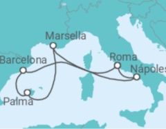 Itinerario del Crucero Italia, Francia, España - Royal Caribbean