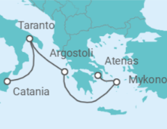 Itinerario del Crucero Italia, Grecia - Costa Cruceros
