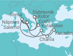 Itinerario del Crucero Grecia, Montenegro, Croacia, Italia, Turquía - Princess Cruises