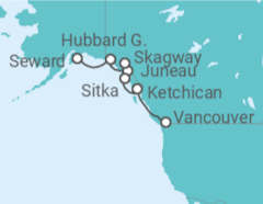 Itinerario del Crucero Alaska - Silversea