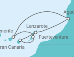 Itinerario del Crucero Islas Canarias - Costa Cruceros