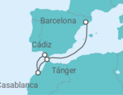 Itinerario del Crucero Marruecos - Costa Cruceros