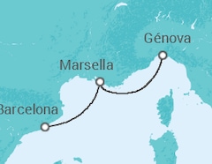 Itinerario del Crucero Francia - MSC Cruceros