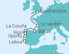 Itinerario del Crucero Senderos del Atlántico - Oceania Cruises