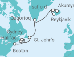 Itinerario del Crucero Desde Reikiavik a Boston - Celebrity Cruises