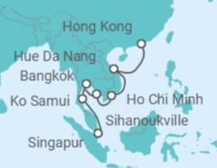 Itinerario del Crucero Viaje completo Tailandia, Camboya y Vietnam - con vuelos - Holland America Line