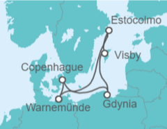 Itinerario del Crucero Dinamarca, Polonia, Suecia - AIDA