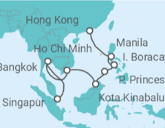 Itinerario del Crucero Viaje completo Tailandia, Malasia y Filipinas - con vuelos - Holland America Line