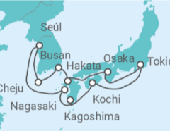Itinerario del Crucero Viaje completo Japón y Corea del Sur- con vuelos - Holland America Line