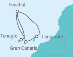 Itinerario del Crucero Islas Canarias - Costa Cruceros