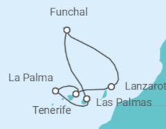 Itinerario del Crucero Islas Canarias - Costa Cruceros