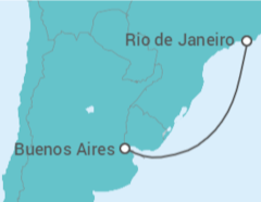 Itinerario del Crucero Brasil - MSC Cruceros