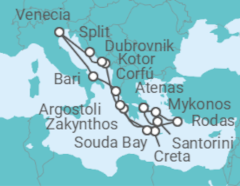 Itinerario del Crucero Grecia, Montenegro, Croacia, Italia - Costa Cruceros