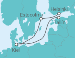 Itinerario del Crucero Estonia, Finlandia, Suecia - AIDA