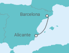 Itinerario del Crucero España - Costa Cruceros
