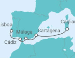 Itinerario del Crucero Aguas cristalinas y pasión andaluza - Silversea