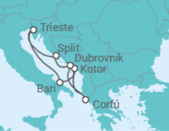 Itinerario del Crucero Italia, Montenegro, Grecia, Croacia - Costa Cruceros