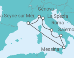 Itinerario del Crucero Italia, Francia - Costa Cruceros